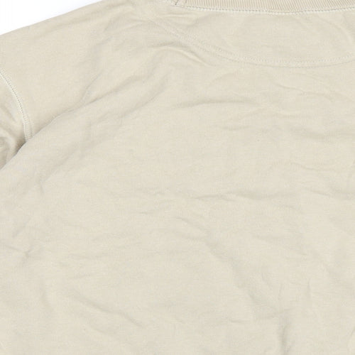 H&M Womens Beige Cotton Pullover Sweatshirt Size M Pullover