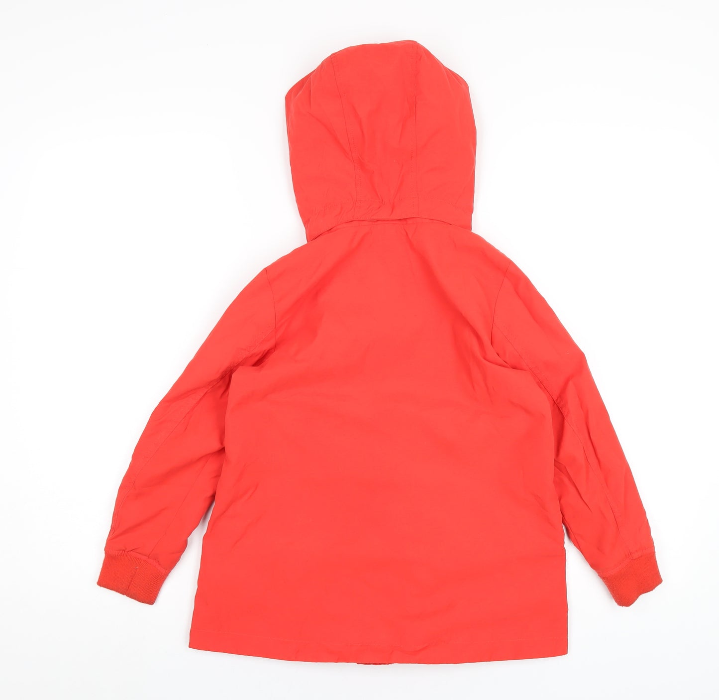 H&M Girls Red Rain Coat Coat Size 7-8 Years Zip