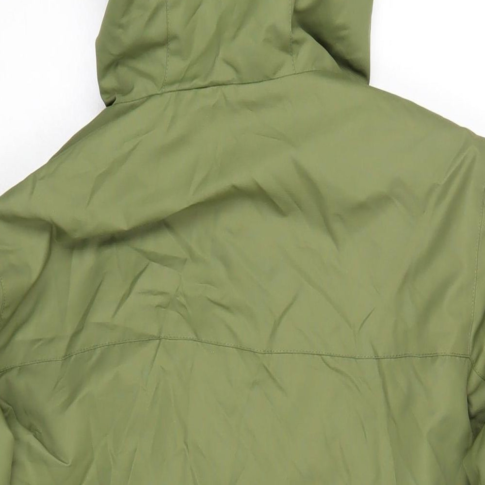 Surfanic Mens Green Rain Coat Coat Size S Zip