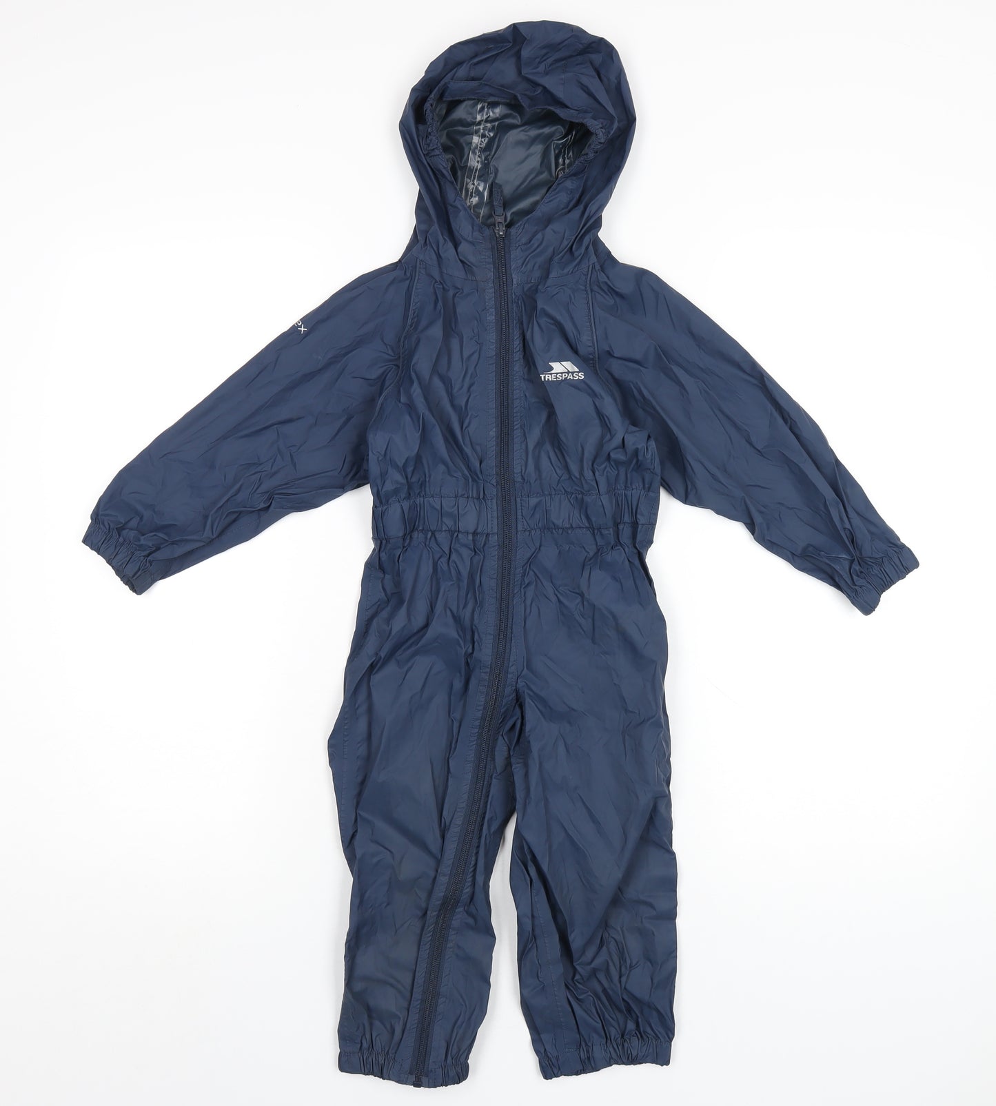 Trespass Boys Blue Rain Coat Snowsuit Size 2-3 Years Zip