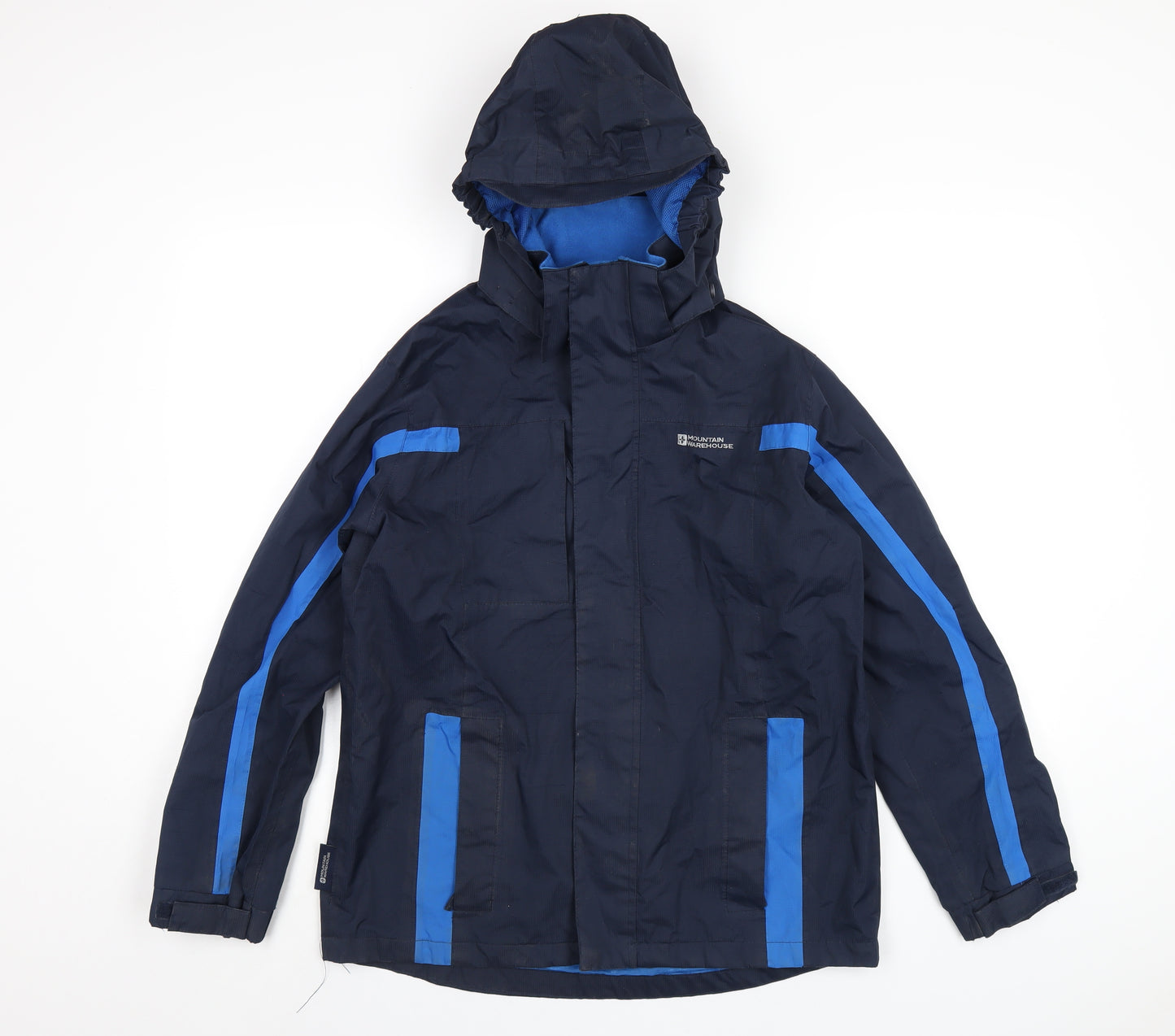 Mountain Warehouse Boys Blue Rain Coat Coat Size 13 Years Zip