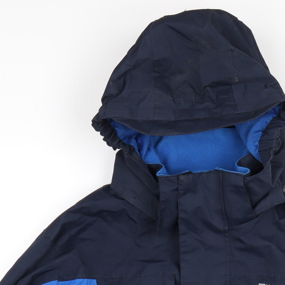 Mountain Warehouse Boys Blue Rain Coat Coat Size 13 Years Zip