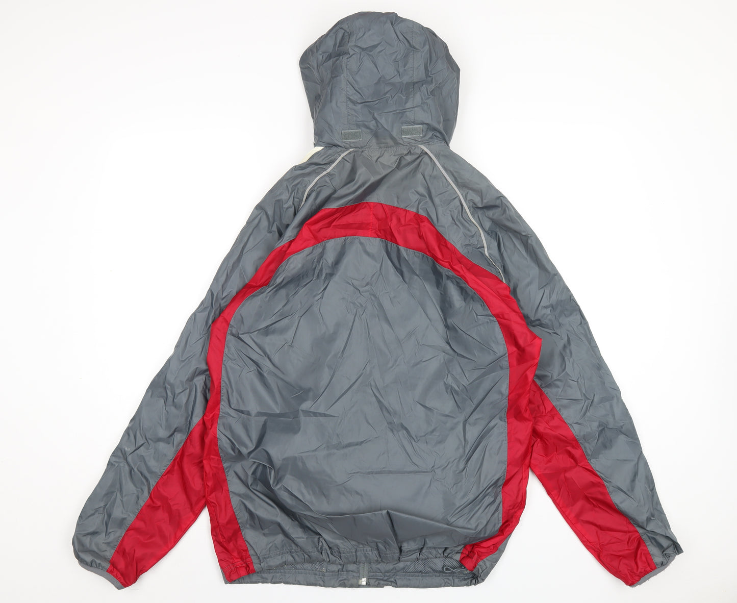 adidas Mens Grey Rain Coat Coat Size XS Zip