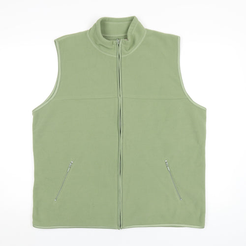 EWM Womens Green Quilted Waistcoat Size 18 Zip