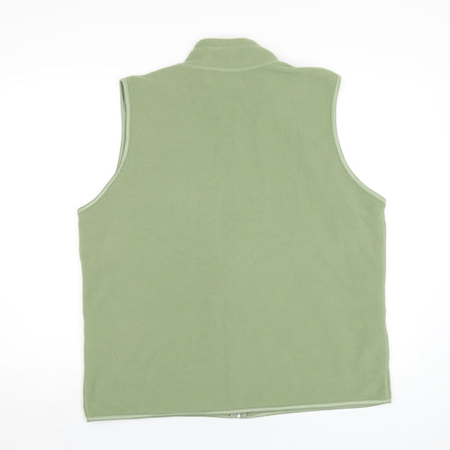 EWM Womens Green Quilted Waistcoat Size 18 Zip