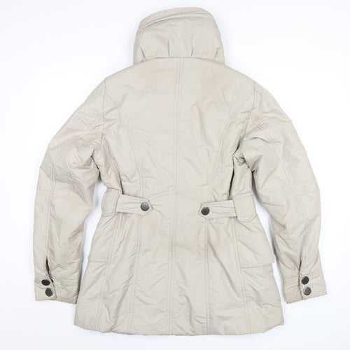 GREENSTONE Womens Beige Rain Coat Coat Size 8 Zip
