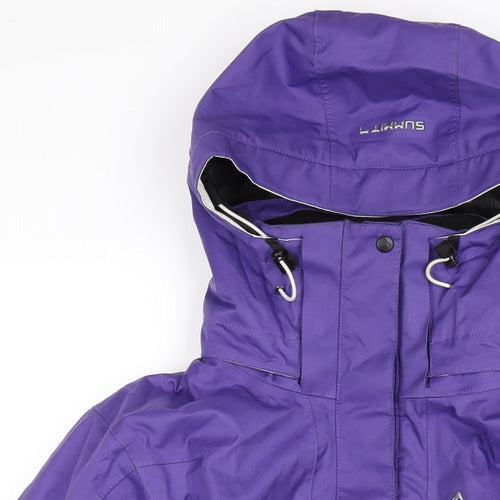 Summit Womens Purple Rain Coat Coat Size 12 Zip