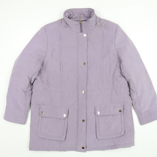EWM Womens Purple Jacket Coat Size 18 Zip