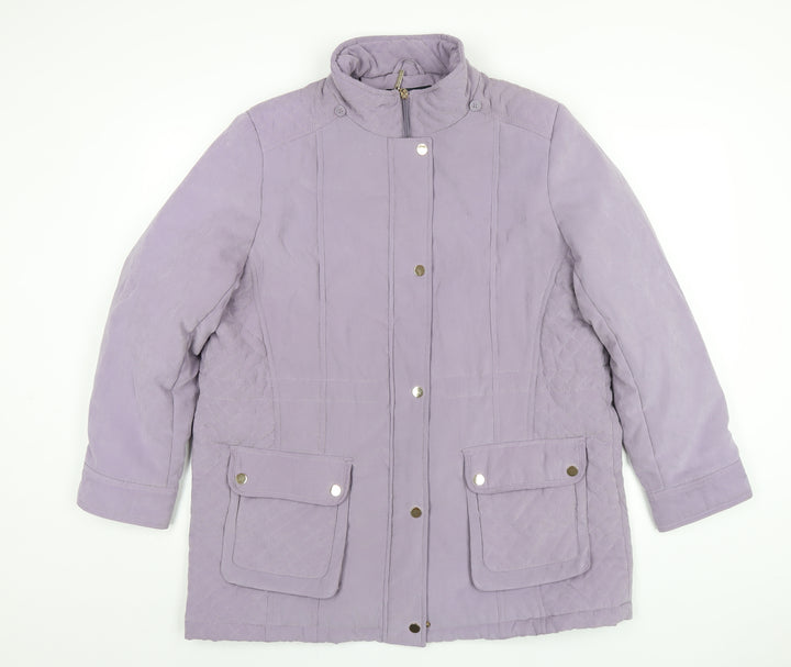 EWM Womens Purple Jacket Coat Size 18 Zip