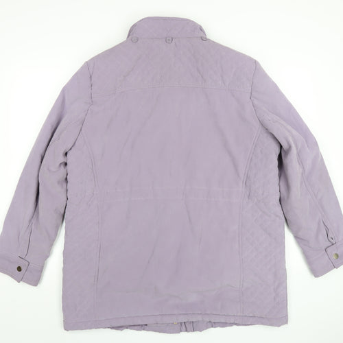EWM Womens Purple Jacket Coat Size 18 Zip