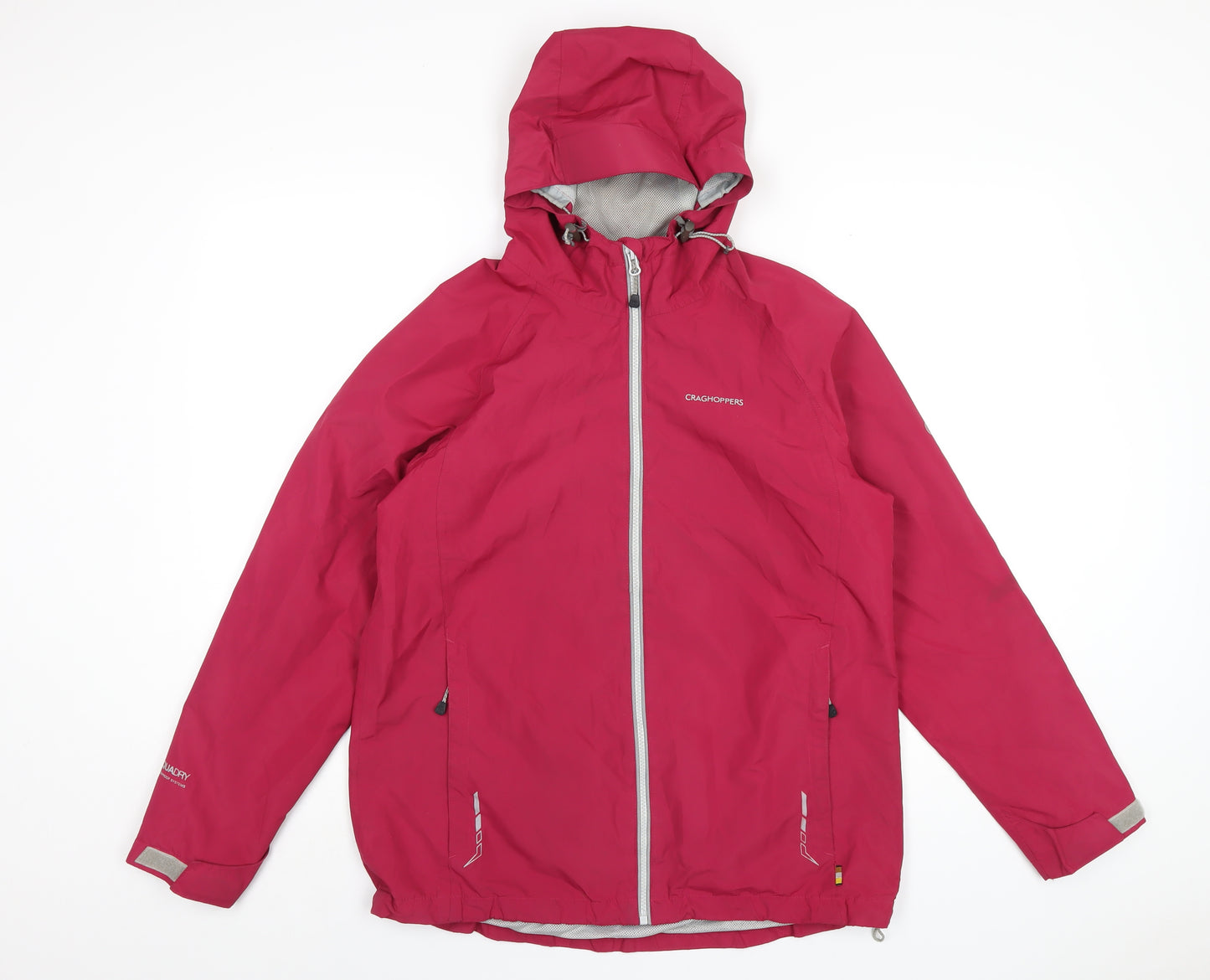 Craghoppers Womens Pink Rain Coat Coat Size 12 Zip