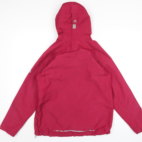 Craghoppers Womens Pink Rain Coat Coat Size 12 Zip