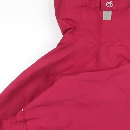 Craghoppers Womens Pink Rain Coat Coat Size 12 Zip