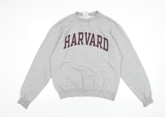 Champion Mens Grey Cotton Pullover Sweatshirt Size M - Harvard