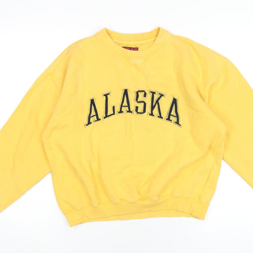 Polar Womens Yellow Cotton Pullover Sweatshirt Size S Pullover - Alaska