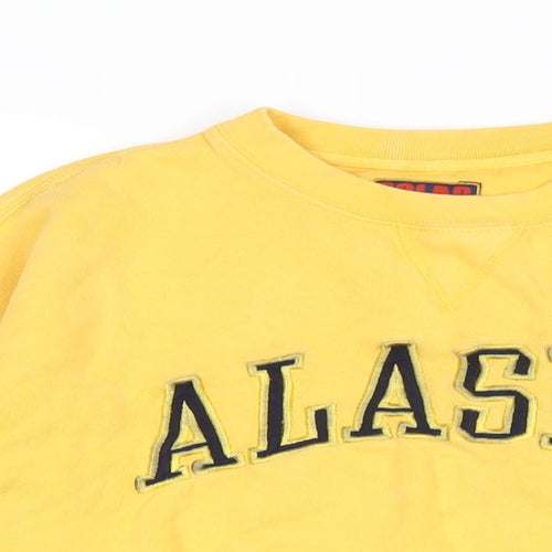 Polar Womens Yellow Cotton Pullover Sweatshirt Size S Pullover - Alaska