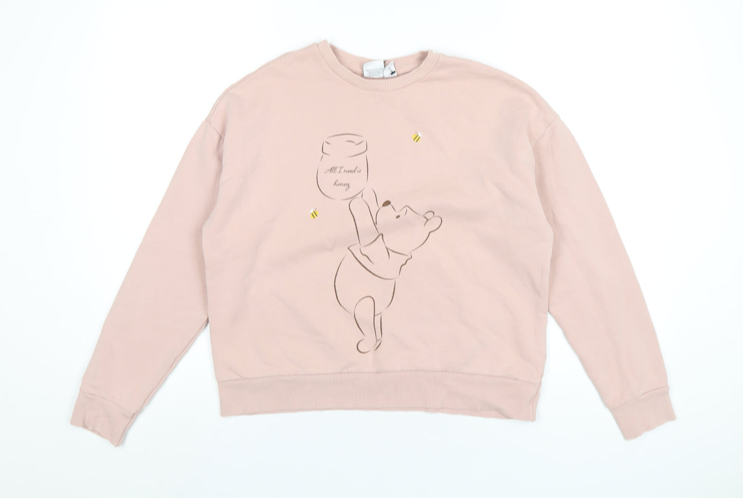 Disney Womens Pink Cotton Pullover Sweatshirt Size S Pullover - Winnie the Pooh