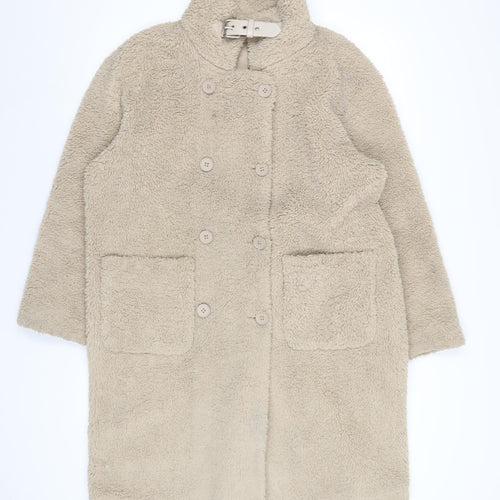 Urban Revivo Womens Beige Jacket Coat Size 8 Button