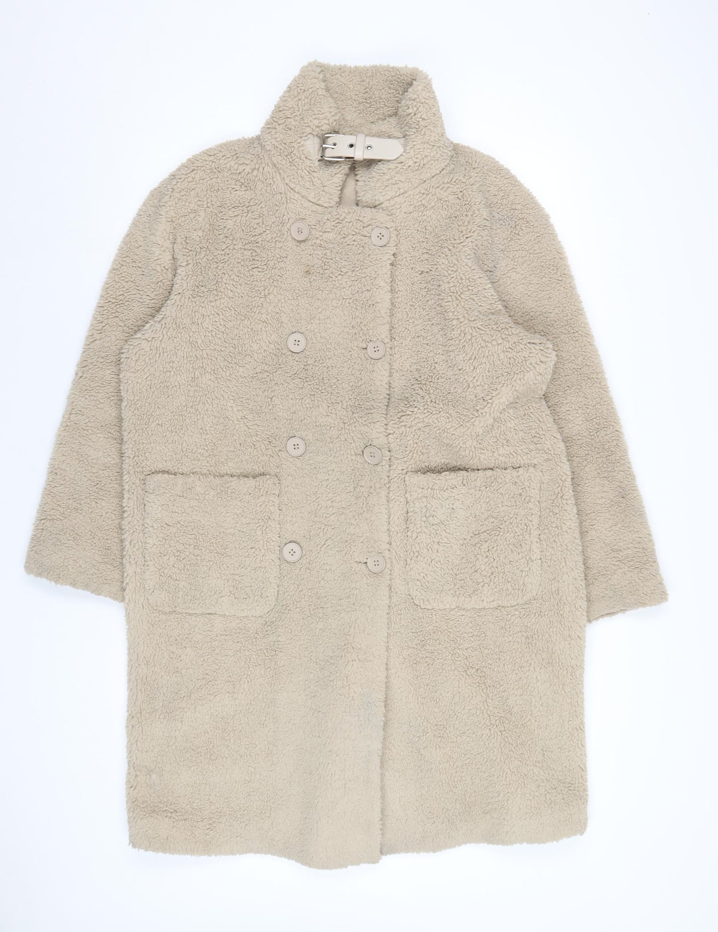 Urban Revivo Womens Beige Jacket Coat Size 8 Button