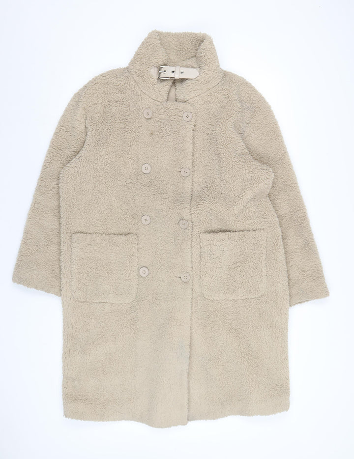 Urban Revivo Womens Beige Jacket Coat Size 8 Button
