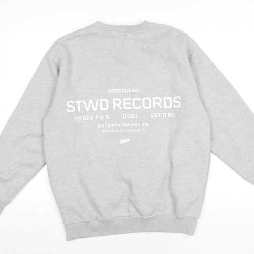 STWD Mens Grey Cotton Pullover Sweatshirt Size S