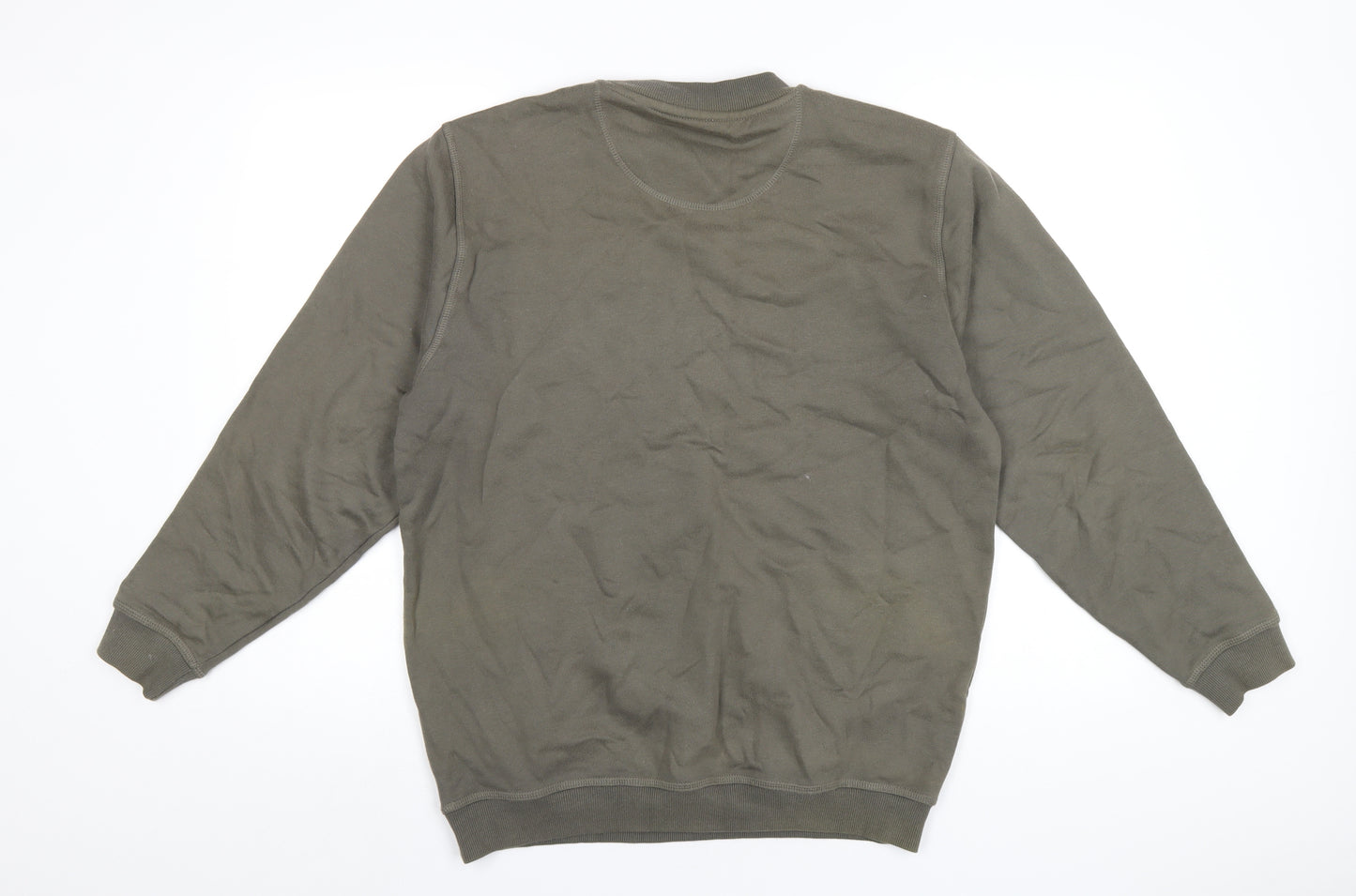 EWM Mens Green Cotton Pullover Sweatshirt Size M