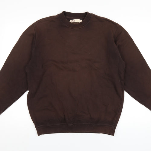 EWM Mens Brown Cotton Pullover Sweatshirt Size M