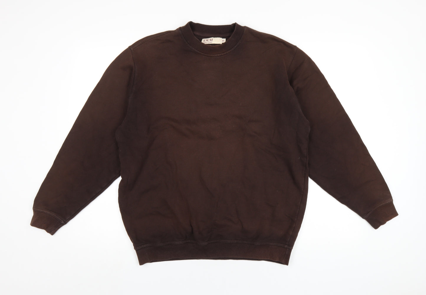 EWM Mens Brown Cotton Pullover Sweatshirt Size M