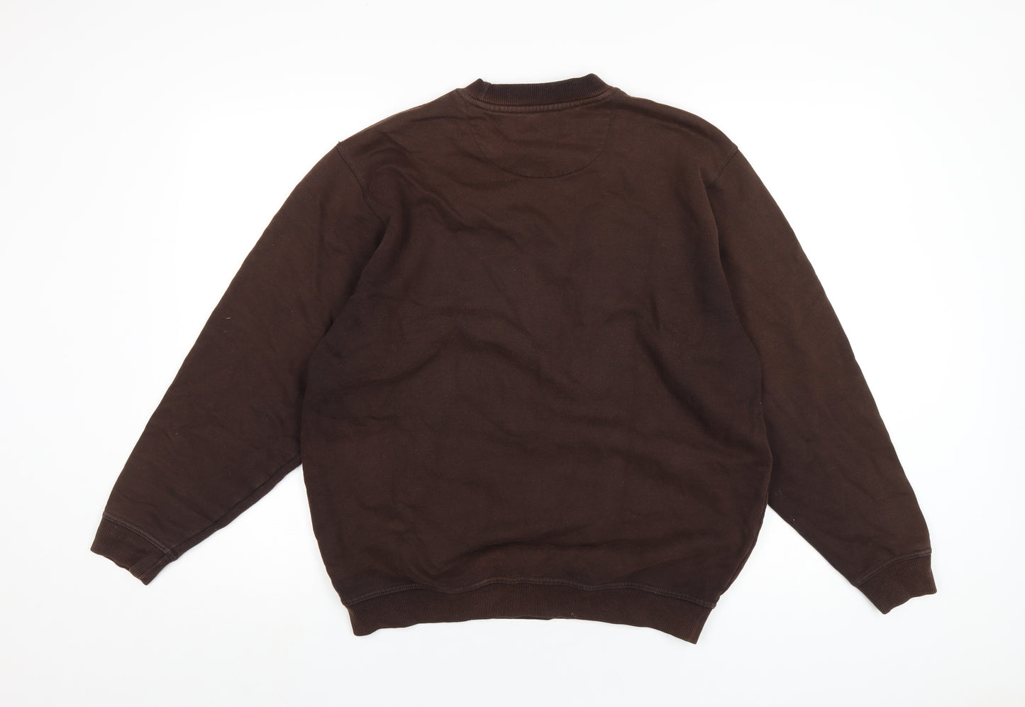 EWM Mens Brown Cotton Pullover Sweatshirt Size M