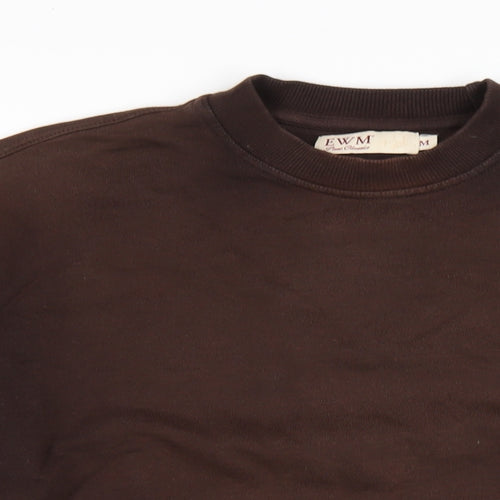 EWM Mens Brown Cotton Pullover Sweatshirt Size M