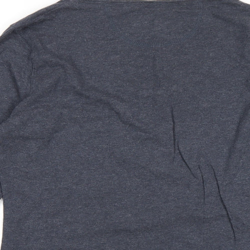Seasalt Womens Blue Cotton Basic T-Shirt Size 10 Round Neck