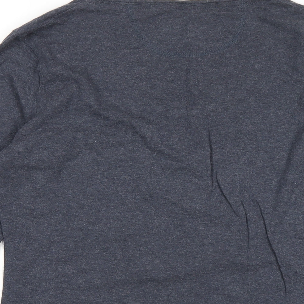 Seasalt Womens Blue Cotton Basic T-Shirt Size 10 Round Neck