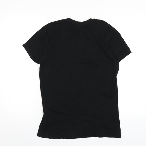 Nickelodeon Mens Black Cotton T-Shirt Size M Round Neck - Teenage Mutant Ninja Turtles