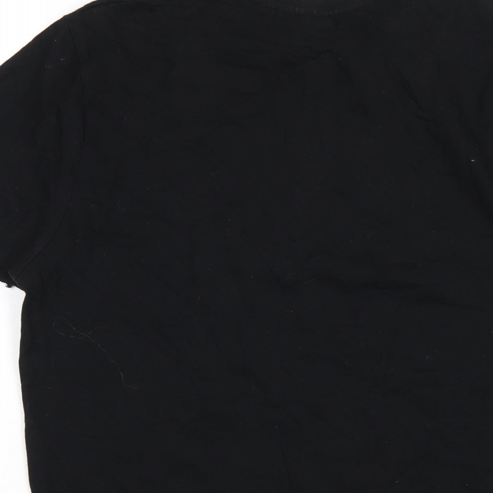Nickelodeon Mens Black Cotton T-Shirt Size M Round Neck - Teenage Mutant Ninja Turtles