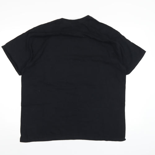 Vintage Supply Womens Black Cotton Basic T-Shirt Size L Round Neck - Vincent Van Gogh