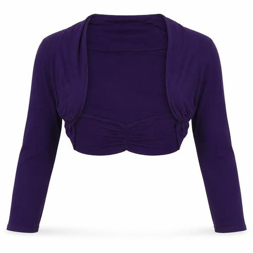 Wallis Womens Purple V-Neck Viscose Shrug Jumper Size M