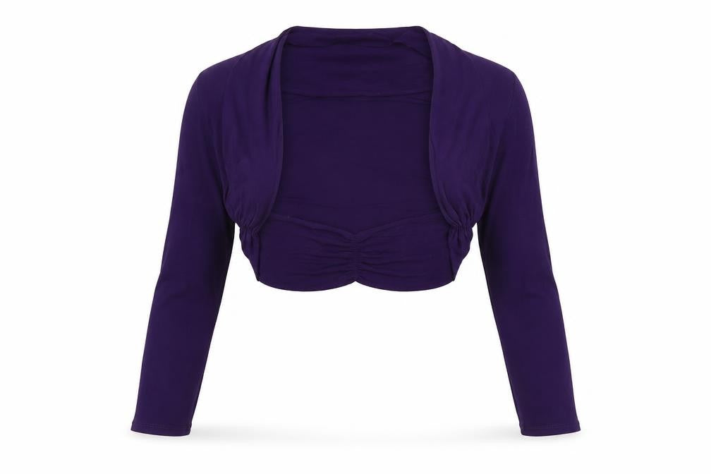 Wallis Womens Purple V-Neck Viscose Shrug Jumper Size M