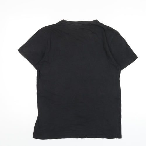 RVCA Mens Black Cotton T-Shirt Size S Round Neck