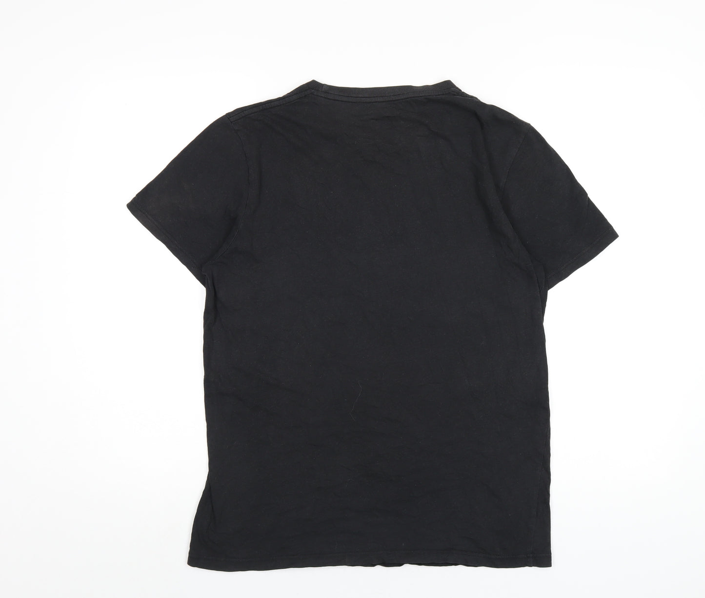 RVCA Mens Black Cotton T-Shirt Size S Round Neck