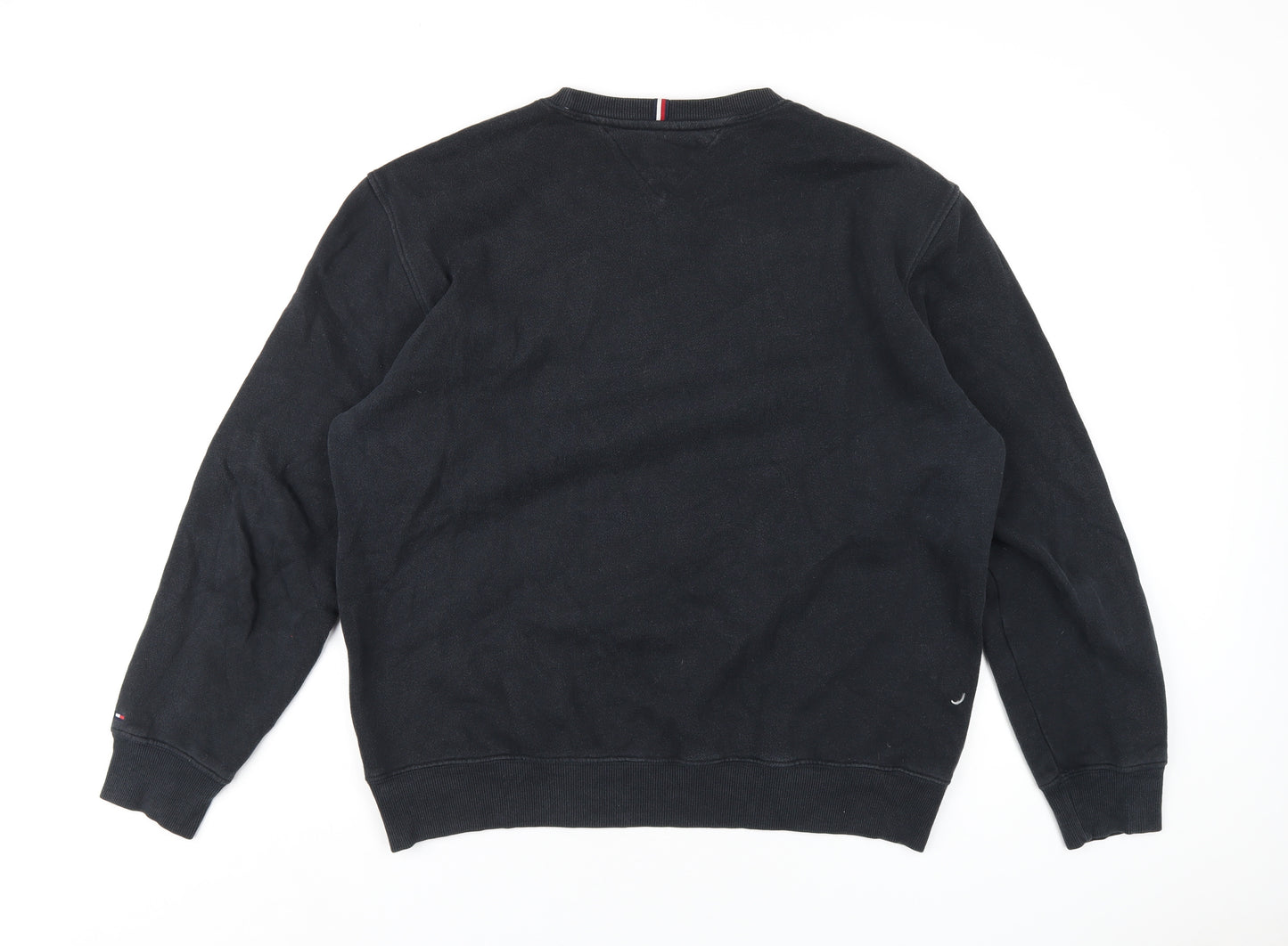 Tommy Hilfiger Mens Black Cotton Pullover Sweatshirt Size XL