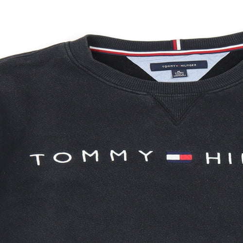 Tommy Hilfiger Mens Black Cotton Pullover Sweatshirt Size XL