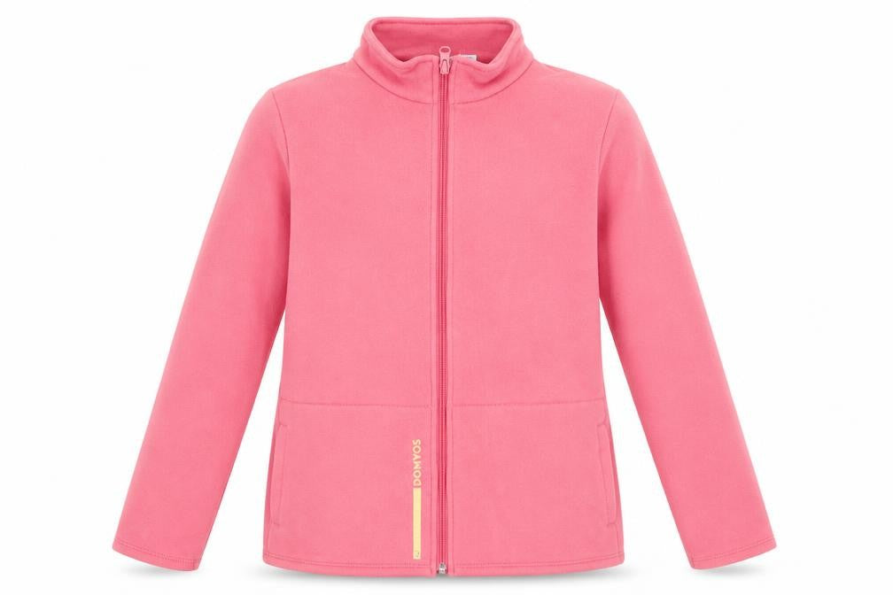 DECATHLON Girls Pink Polyester Full Zip Sweatshirt Size 10-11 Years Zip