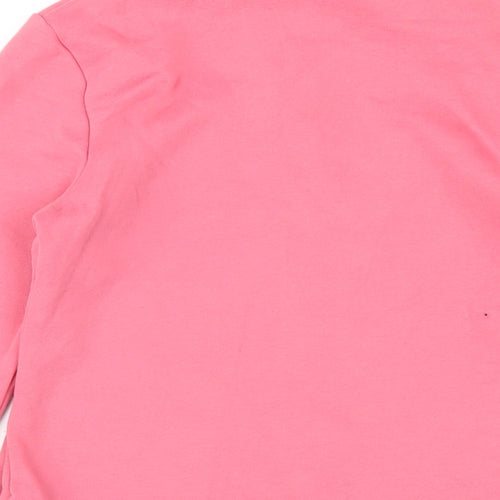 DECATHLON Girls Pink Polyester Full Zip Sweatshirt Size 10-11 Years Zip