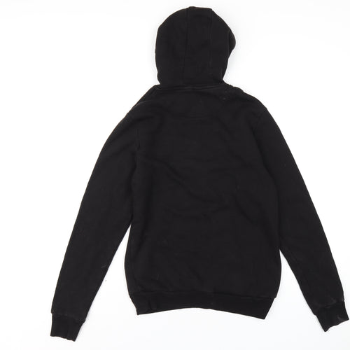 Stranger Things Womens Black Cotton Pullover Hoodie Size S Pullover
