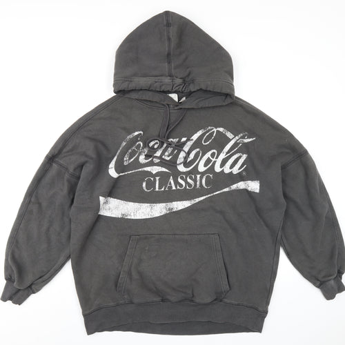 Coca-Cola Mens Grey Cotton Pullover Hoodie Size S