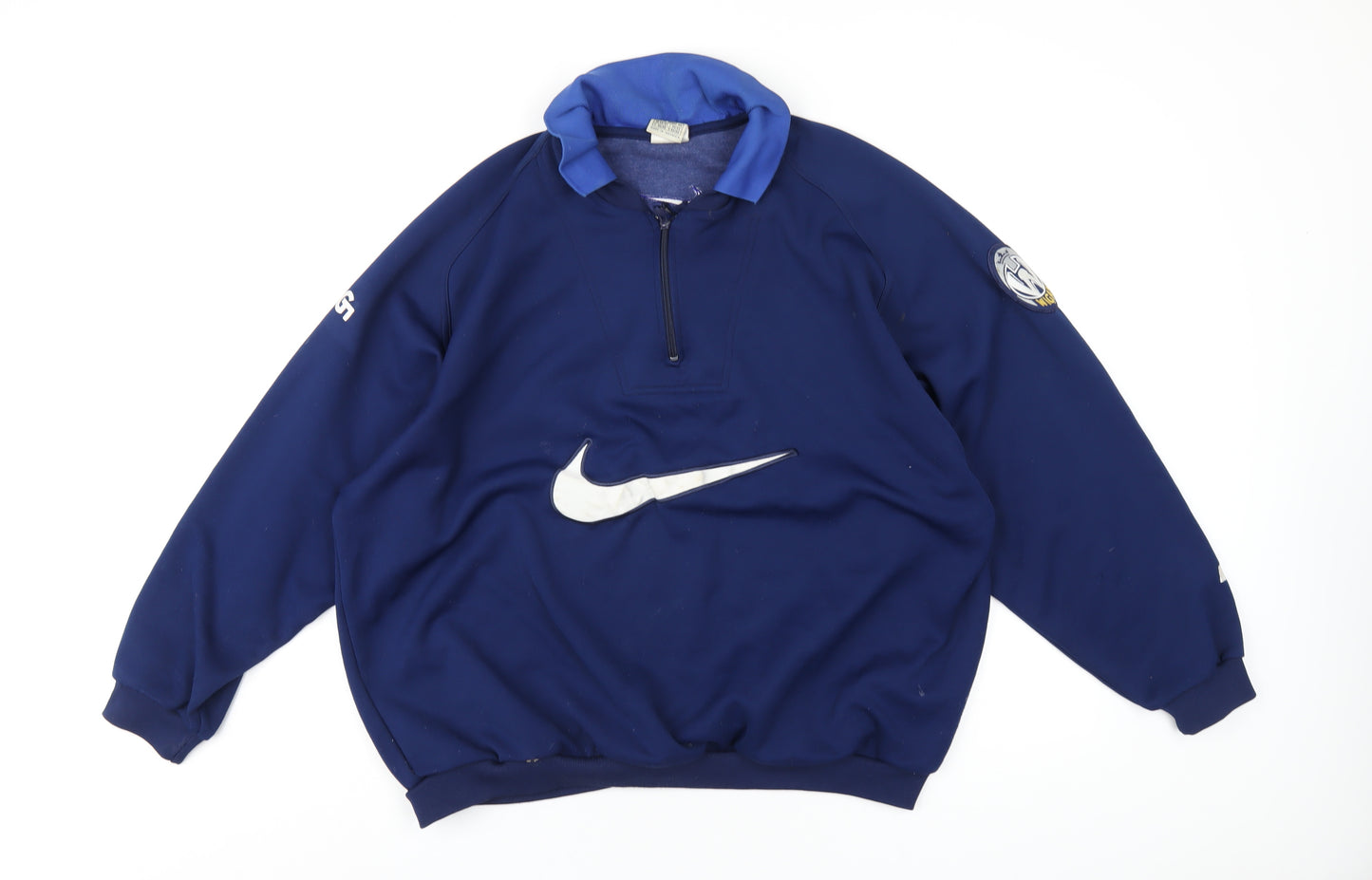 Nike Mens Blue Polyester Pullover Sweatshirt Size XL