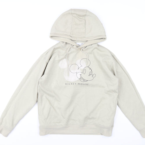 Disney Womens Beige Cotton Pullover Hoodie Size 6 Pullover - Mickey Mouse