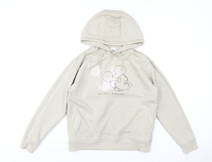 Disney Womens Beige Cotton Pullover Hoodie Size 6 Pullover - Mickey Mouse