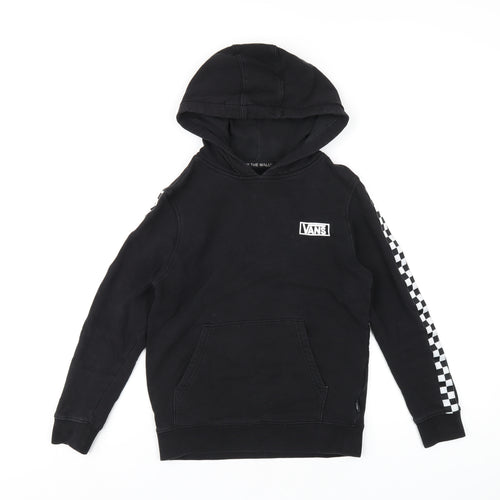 VANS Boys Black Cotton Pullover Hoodie Size S Pullover