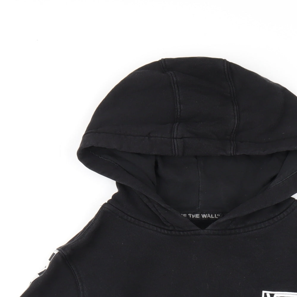 VANS Boys Black Cotton Pullover Hoodie Size S Pullover